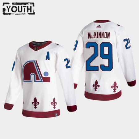Colorado Avalanche Nathan MacKinnon 29 2020-2021 Reverse Retro Trikot Authentic  - Kinder